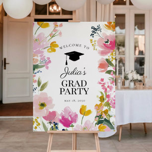 Affiche Panneau de bienvenue pour une fête de remise de di