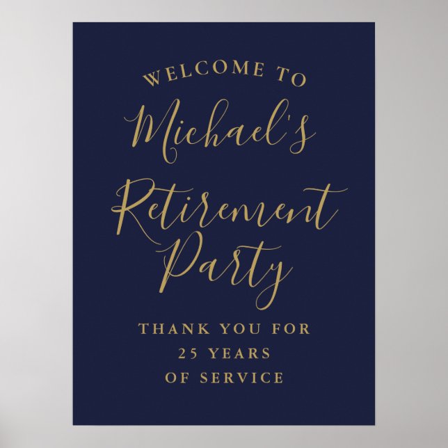 Affiche Panneau de bienvenue pour une fête de retraite ble (Devant)