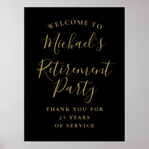Affiche Panneau de bienvenue pour une fête de retraite noi