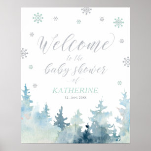 Affiche Panneau de bienvenue pour une fête prénatale garço