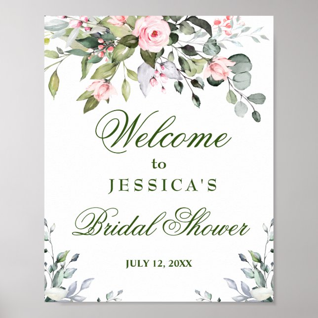 Affiche Panneau de bienvenue pour une fête prénuptiale à l (Devant)