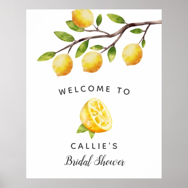 Affiche Panneau de bienvenue pour une fête prénuptiale au  (Devant)