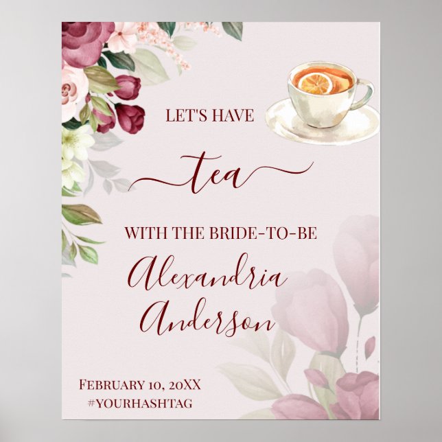 Affiche Panneau de bienvenue pour une fête prénuptiale aut (Devant)