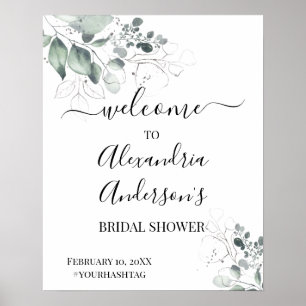 Affiche Panneau de bienvenue pour une fête prénuptiale aux