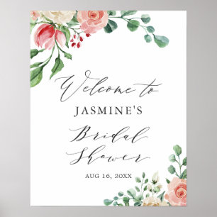 Affiche Panneau de bienvenue pour une fête prénuptiale aux