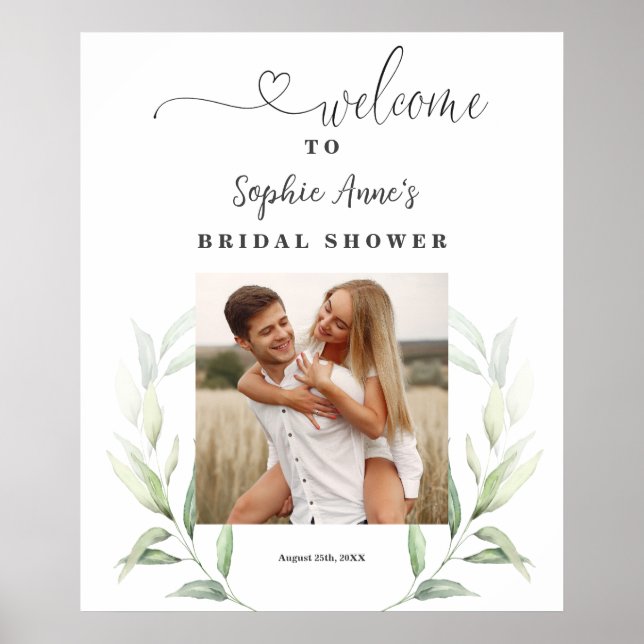 Affiche Panneau de bienvenue pour une fête prénuptiale ave (Devant)
