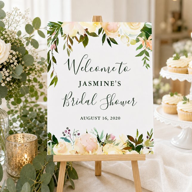 Affiche Panneau de bienvenue pour une fête prénuptiale ave (Créateur téléchargé)