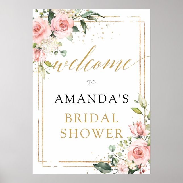 Affiche Panneau de bienvenue pour une fête prénuptiale boh (Devant)