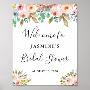 Affiche Panneau de bienvenue pour une fête prénuptiale chi