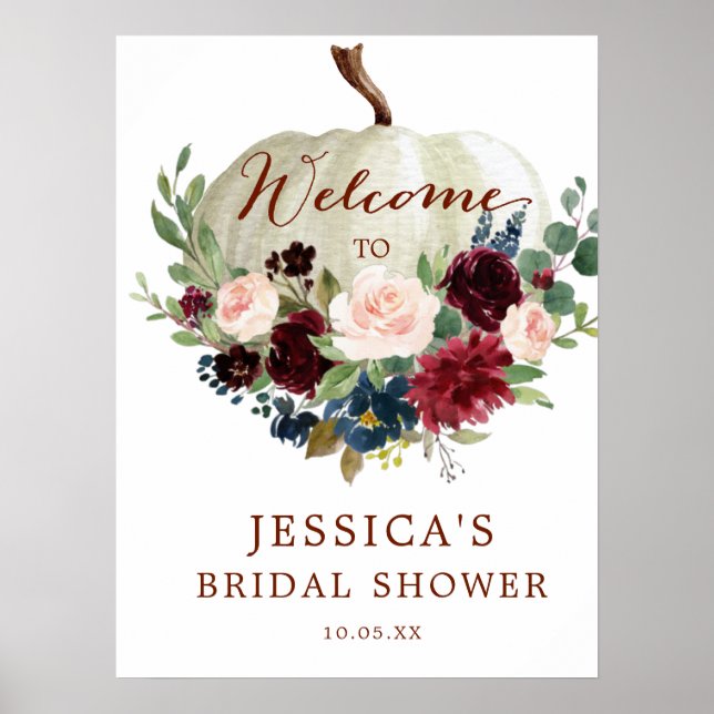 Affiche Panneau de bienvenue pour une fête prénuptiale d'a (Devant)
