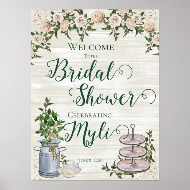 Affiche Panneau de bienvenue pour une fête prénuptiale dan (Devant)