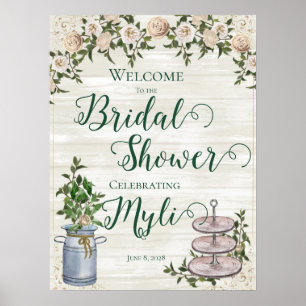 Affiche Panneau de bienvenue pour une fête prénuptiale dan