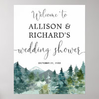 Panneau de bienvenue pour une fête prénuptiale de 