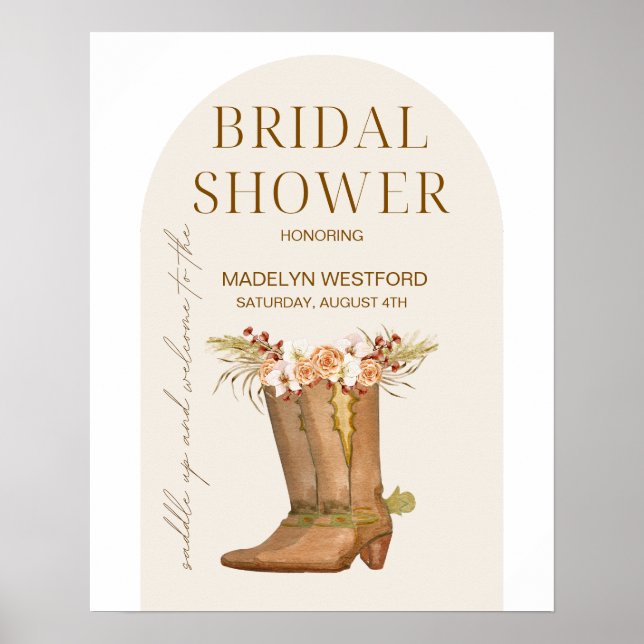 Affiche Panneau de bienvenue pour une fête prénuptiale élé (Devant)