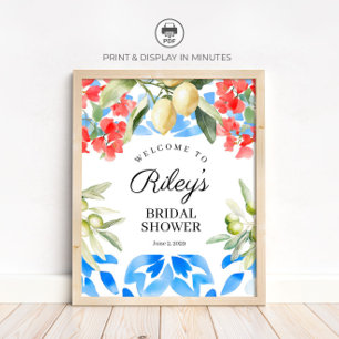 Affiche Panneau de bienvenue pour une fête prénuptiale en 