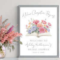 Panneau de bienvenue pour une fête prénuptiale flo