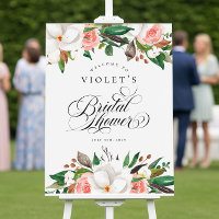Panneau de bienvenue pour une fête prénuptiale Flo