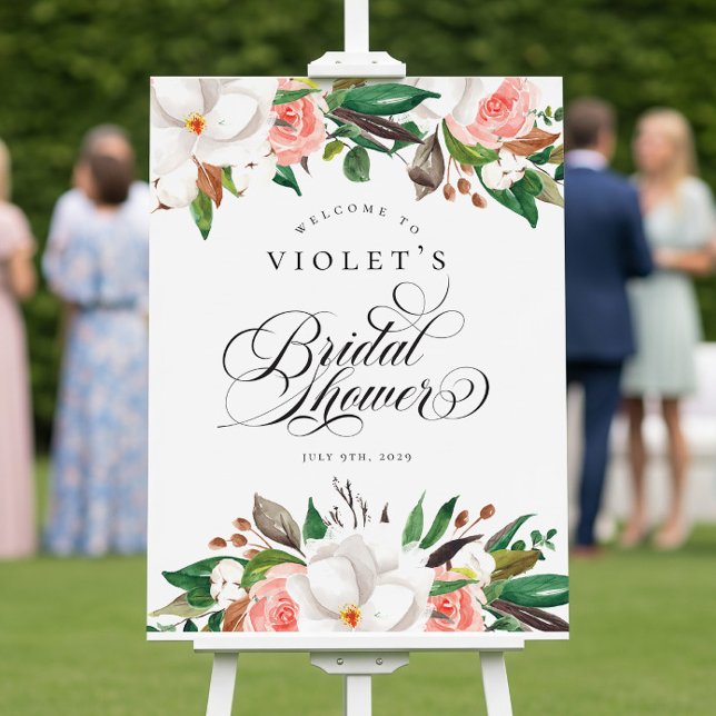 Affiche Panneau de bienvenue pour une fête prénuptiale Flo (Créateur téléchargé)