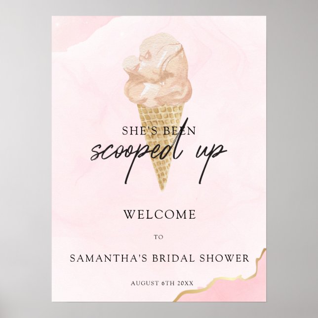 Affiche Panneau de bienvenue pour une fête prénuptiale gla (Devant)