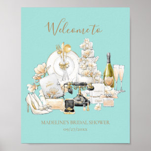 Affiche Panneau de bienvenue pour une fête prénuptiale noi