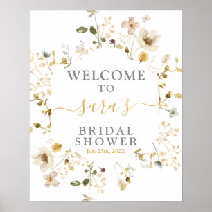 Affiche Panneau de bienvenue pour une fête prénuptiale pri