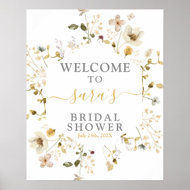Affiche Panneau de bienvenue pour une fête prénuptiale pri (Devant)