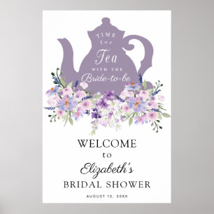 Affiche Panneau de bienvenue pour une fête prénuptiale Pur