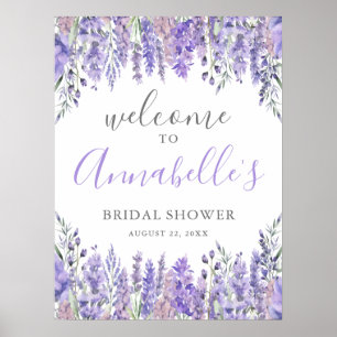 Affiche Panneau de bienvenue pour une fête prénuptiale vio