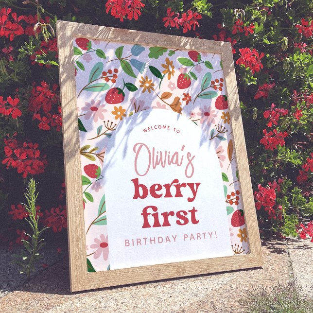 Affiche Panneau de bienvenue pour une première fête d'anni (Welcome Sign Mock-up)