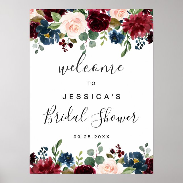 Affiche Panneau de bienvenue pour une soirée de mariage en (Devant)