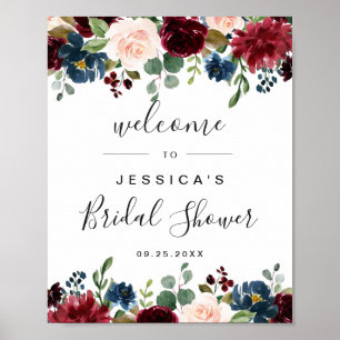Affiche Panneau de bienvenue pour une soirée de mariage en