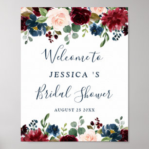 Affiche Panneau de bienvenue pour une soirée de mariage en