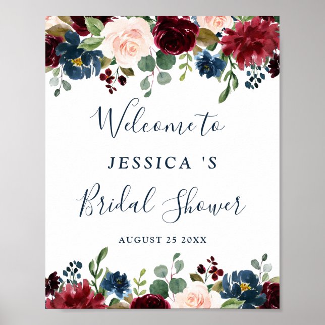 Affiche Panneau de bienvenue pour une soirée de mariage en (Devant)