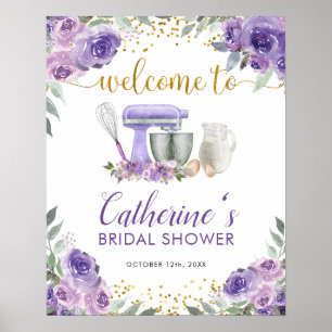 Affiche Panneau de bienvenue Purple Stock the Kitchen