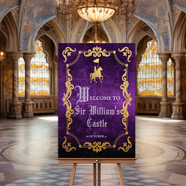 Affiche Panneau de bienvenue Renaissance médiévale (Créateur téléchargé)