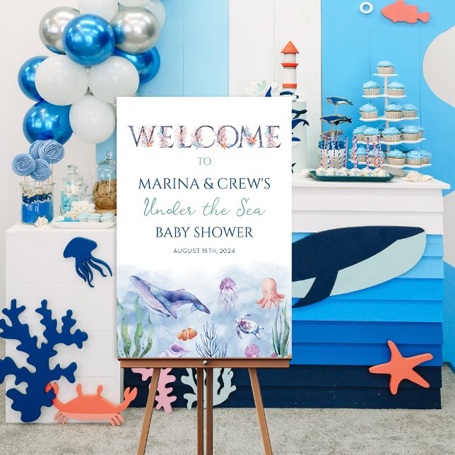 Affiche Panneau de bienvenue sous la mer (Créateur téléchargé)