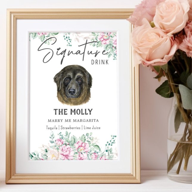 Affiche Panneau de boisson signature du chien de berger ca (Créateur téléchargé)