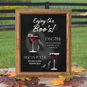 Affiche Panneau de boisson signature Halloween