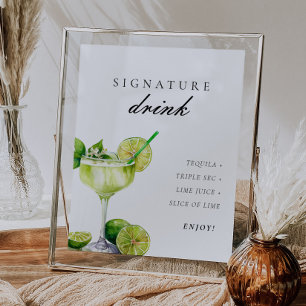 Affiche Panneau de Boisson Signature Margarita Fiesta de M