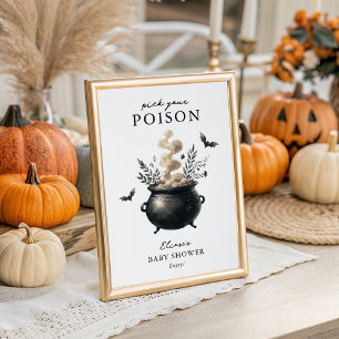 Affiche Panneau de boissons 'Choisissez votre poison' chic