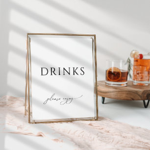 Affiche Panneau de boissons fantaisiste et non genré pour 