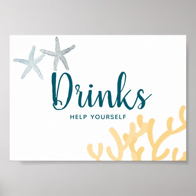 Affiche Panneau de boissons pour Baby Shower sur le thème  (Devant)