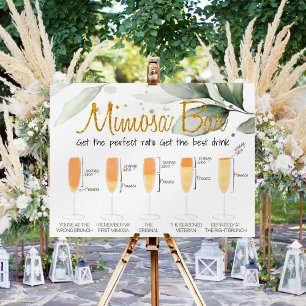 Affiche Panneau de brunch de mariage Bar Eucalyptus Mimosa
