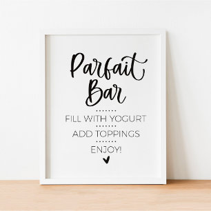 Affiche Panneau de Brunch minimaliste moderne Parfait Bar