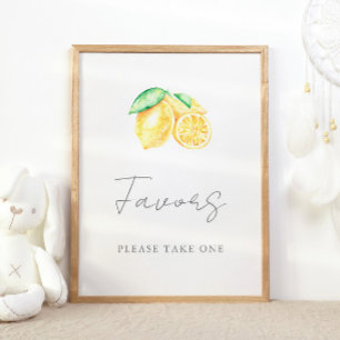 Affiche Panneau de cadeau de fête au citron Take One