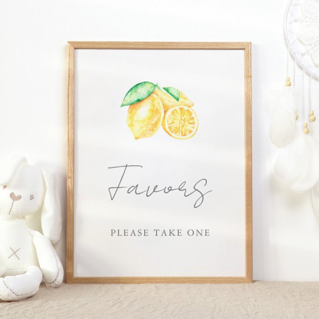 Affiche Panneau de cadeau de fête au citron Take One (Créateur téléchargé)