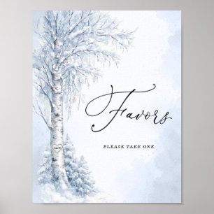 Affiche Panneau de cadeaux de bouleau gelé