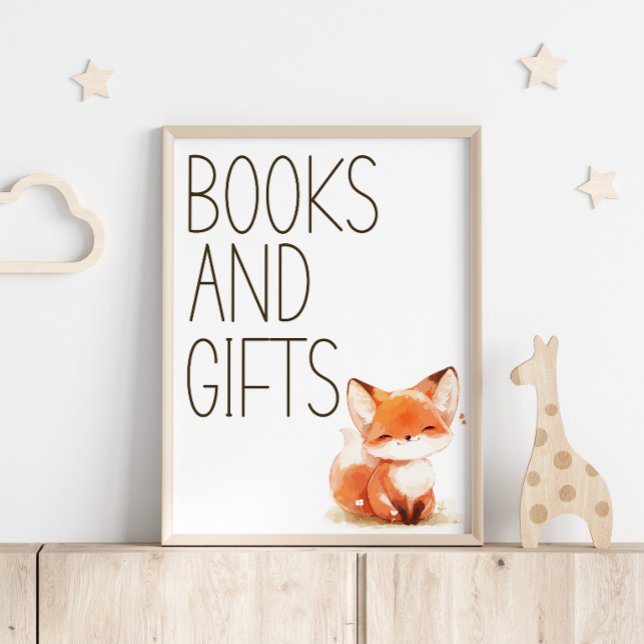 Affiche Panneau de cadeaux de livres de douche pour bébé r (Créateur téléchargé)