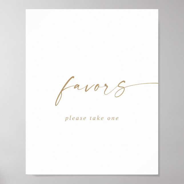 Affiche Panneau de cadeaux de mariage en écriture dorée mo (Devant)