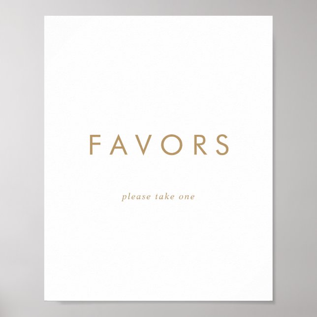 Affiche Panneau de cadeaux de mariage en typographie dorée (Devant)